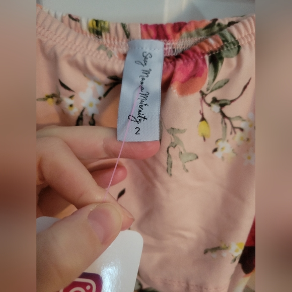 Sexy Mama Maternity bodycon floral dress NWT size 2 (medium) - Picture 5 of 6